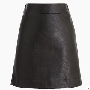 J. Crew Factory Faux Leather A Line Skirt